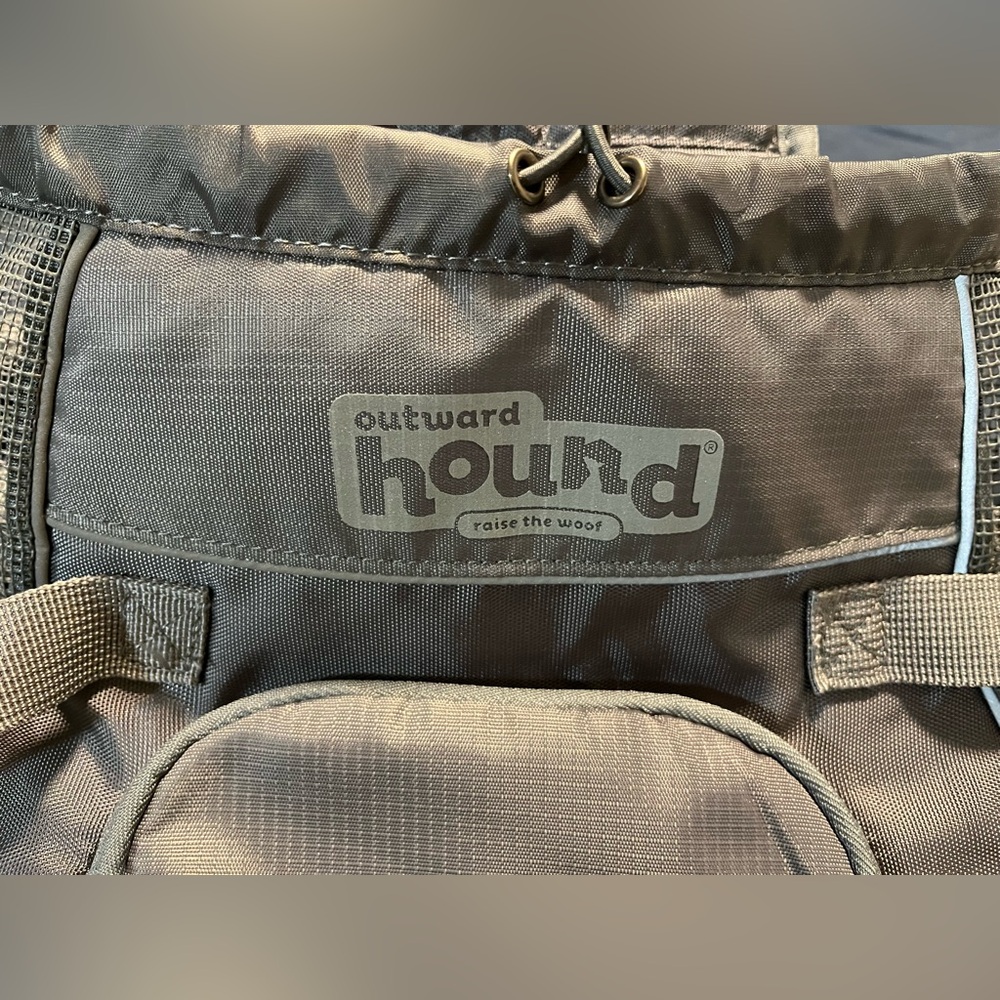 Grey Outward hound small carrying back pack to carry your small dog.